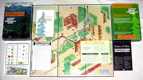 OUTDOOR SURVIVAL A GAME ABOUT WILDERNESS SKILLS #895 VF Avalon Hill 