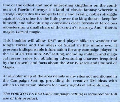 AD&D D&D TSR Module CORMYR wMAP 9410 EXC Forgotten Realms Dungeons 